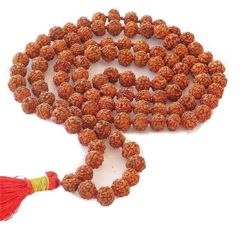 IS4A Rudraksha Japa Mala 108 + 1 Beads Prayer Beads - Image 1